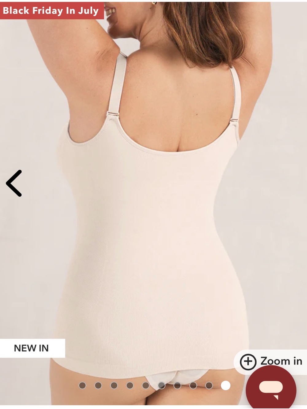NWT Shapermint in Chai- Sweetheart Built-in Bra Shaper Cami- size L